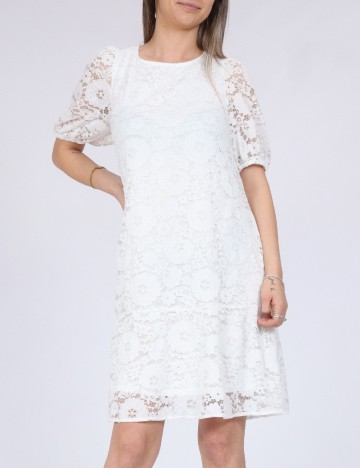 Rochie scurta Pieces, alb