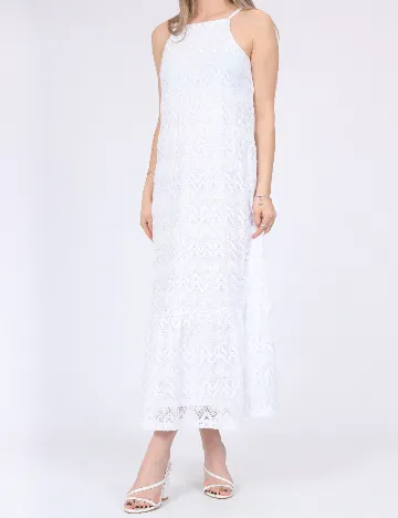Rochie medie Pieces, alb