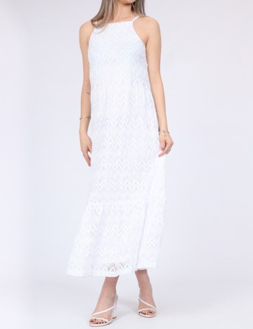 Rochie medie Pieces, alb
