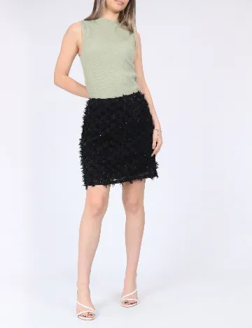 Fusta Pieces, negru Negru