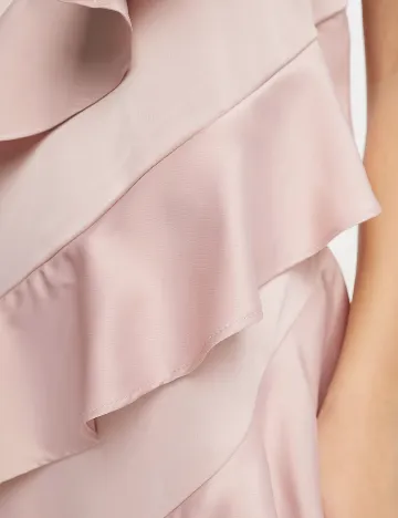 Rochie scurta Pieces, roz Roz