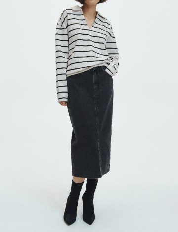 Bluza Reserved, bej/negru