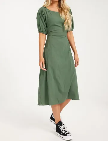 Rochie medie Pieces, verde Verde