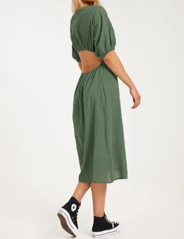 Rochie medie Pieces, verde Verde