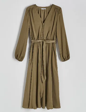 Rochie medie Reserved, kaki