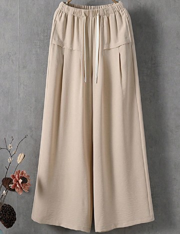 Pantaloni SHEIN CURVE, crem
