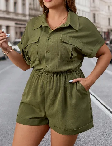 Salopeta SHEIN CURVE, verde