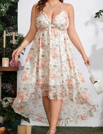 Rochie medie SHEIN CURVE, floral print