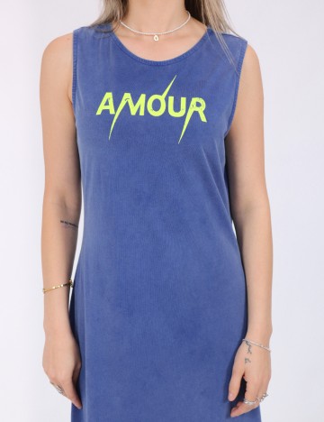 Rochie medie Pieces, albastru