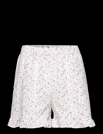 Pantaloni scurti Pieces, alb