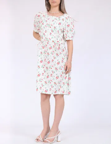 Rochie scurta Pieces, alb