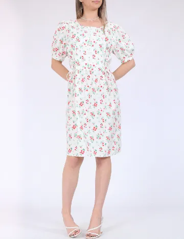 Rochie scurta Pieces, alb
