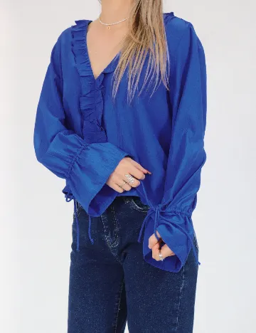 Bluza Pieces, albastru Albastru