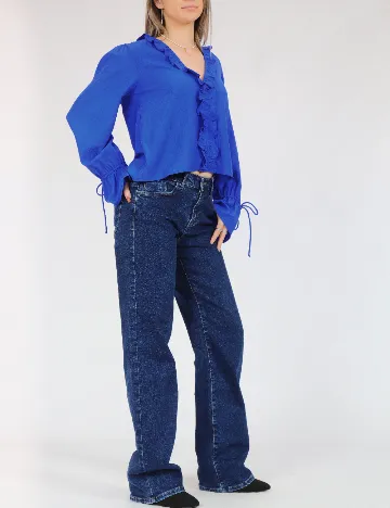 Bluza Pieces, albastru Albastru