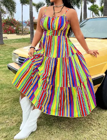 Rochie lunga SHEIN CURVE, mix culori