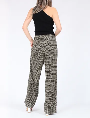 Pantaloni Vero Moda, negru/crem