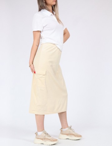 Fusta Vero Moda, crem