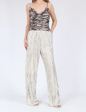 Pantaloni Vero Moda, bej Crem