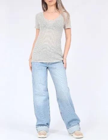 Tricou Only, crem