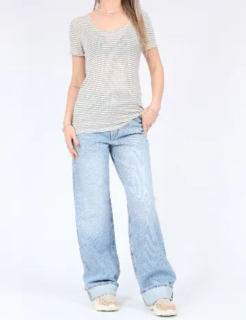Tricou Only, crem