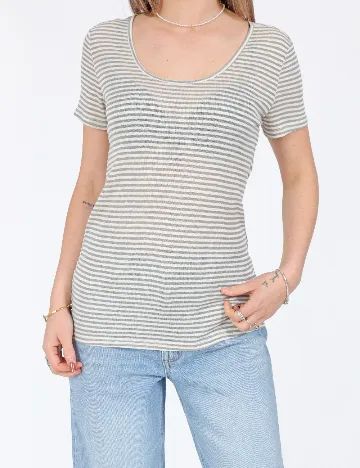 Tricou Only, crem