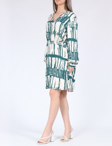 Rochie scurta Vero Moda, alb/verde