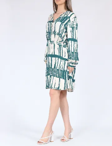 Rochie scurta Vero Moda, alb/verde