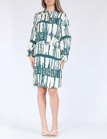 Rochie scurta Vero Moda, alb/verde