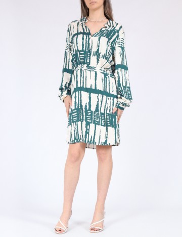 Rochie scurta Vero Moda, alb/verde