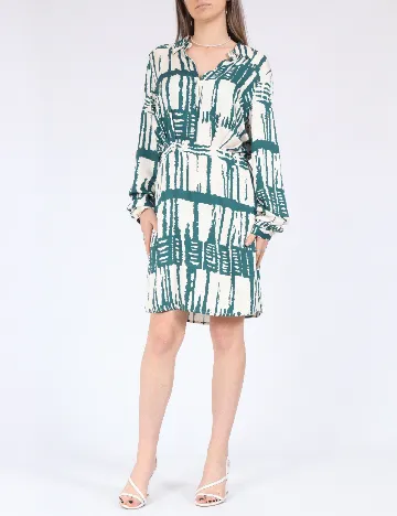 Rochie scurta Vero Moda, alb/verde
