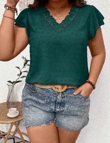 Bluza SHEIN CURVE, verde
