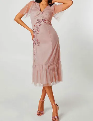 Rochie medie Coast, roz pudra Roz