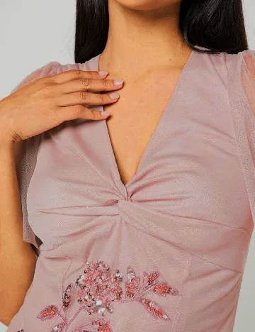 Rochie medie Coast, roz pudra Roz