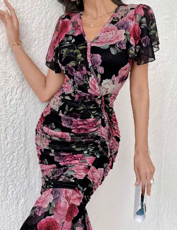 Rochie medie SHEIN, floral print