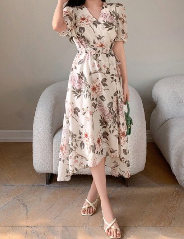 Rochie medie Dazy, floral print