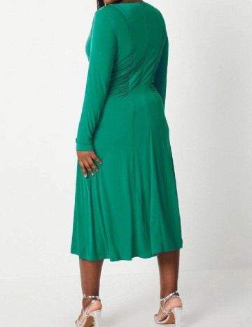 Rochie medie Coast Plus Size, verde