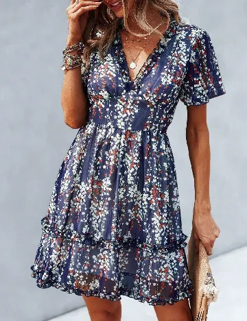 Rochie scurta SHEIN, albastru Albastru