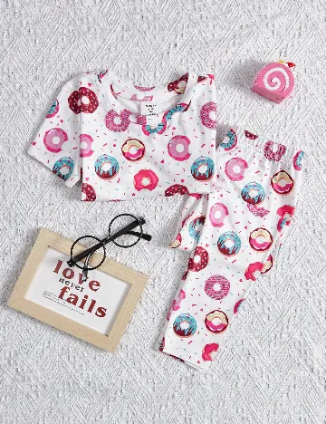 Pijama Shein Kids, alb Alb