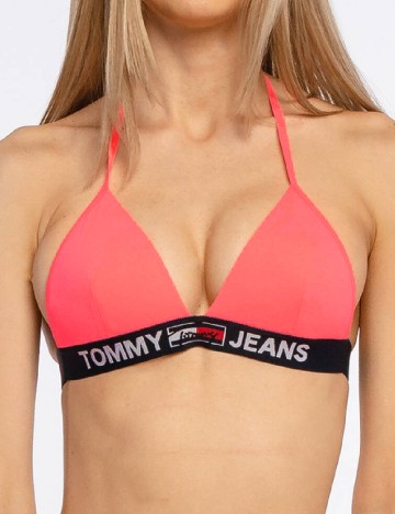 Sutien de baie Tommy Jeans, roz