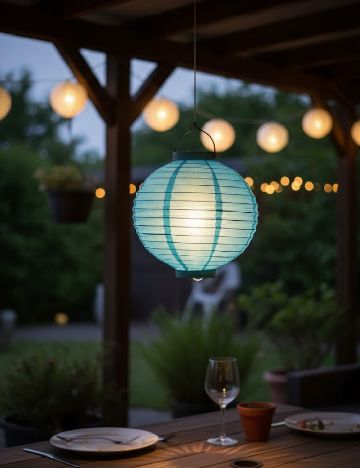Lanterna de hartie, albastru