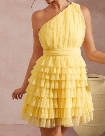 Rochie scurta SHEIN, galben
