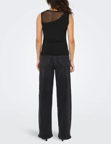 Top Jacqueline de Yong, negru
