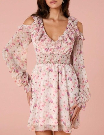 Rochie scurta SHEIN, floral print