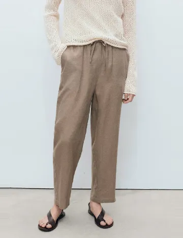 Pantaloni Mango, maro Maro