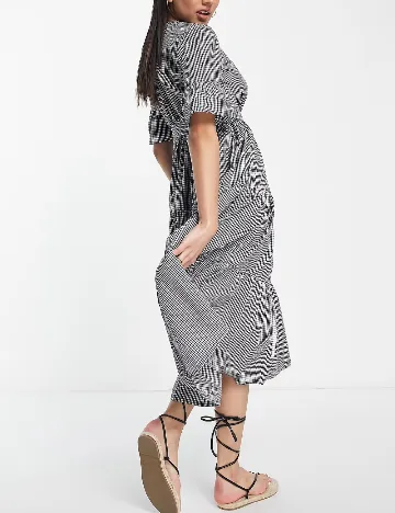Rochie medie Influence, alb/negru Negru