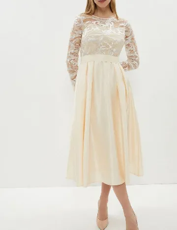 Rochie medie Coast, crem Crem