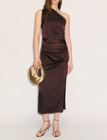 Rochie medie Mango, maro