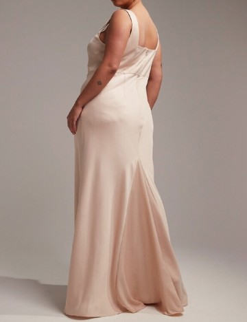 Rochie lunga ASOS Curve, roz pal