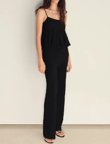 Pantaloni Mango, negru Negru