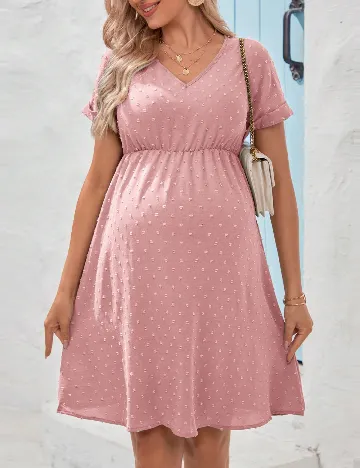 Rochie scurta SHEIN Maternity, roz Roz
